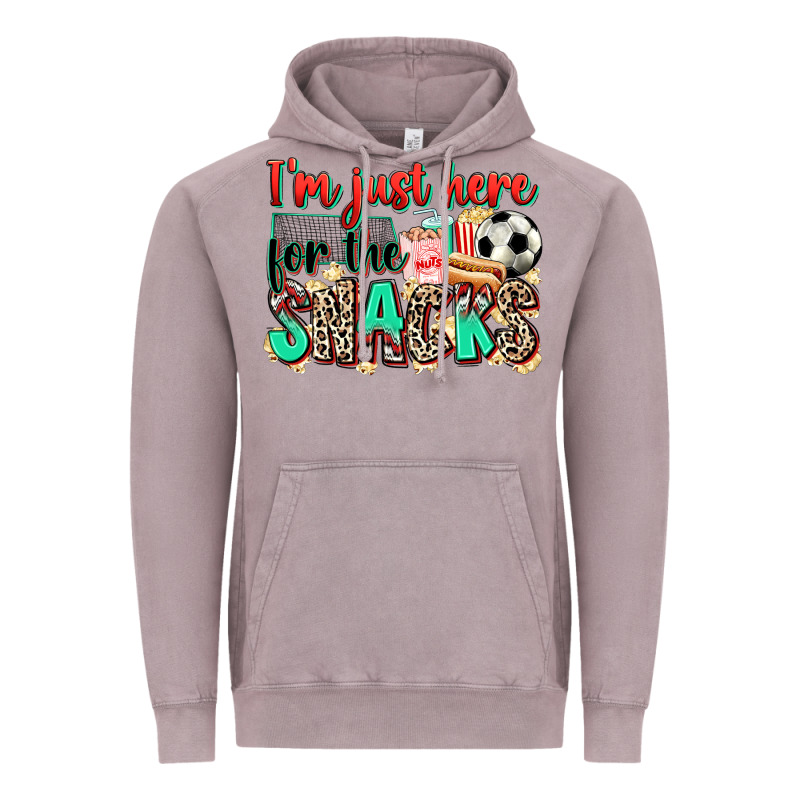 I'm Just Here For The Snacks Soccer Vintage Hoodie by Zillion Design Studio | Teevron