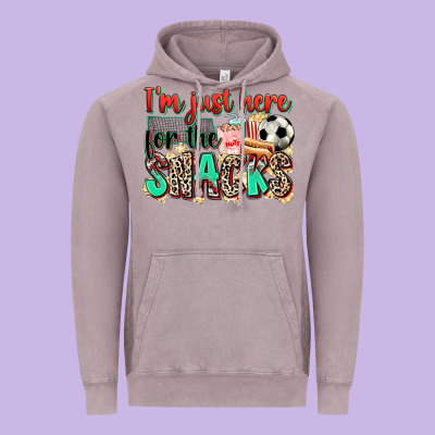 I'm Just Here For The Snacks Soccer Vintage Hoodie Designed By Zillion Design Studio
