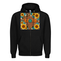 Black sunflower gemstone and mom with cowhide Zipper Hoodie - Artiststas