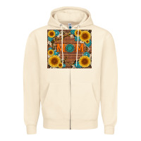 Sandshell sunflower gemstone and mom with cowhide Zipper Hoodie - Artiststas