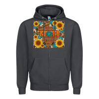 Smoke sunflower gemstone and mom with cowhide Zipper Hoodie - Artiststas