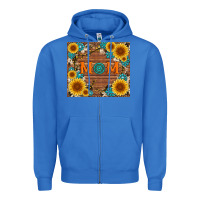 True Royal sunflower gemstone and mom with cowhide Zipper Hoodie - Artiststas