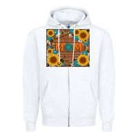 White sunflower gemstone and mom with cowhide Zipper Hoodie - Artiststas