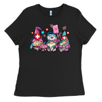 Black nurse gnomes Ladies Tee - AdoDesignShop