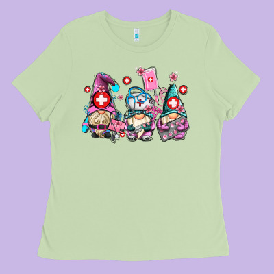 Nurse Gnomes Ladies Tee Designed By Adodesignshop