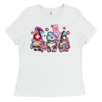 White nurse gnomes Ladies Tee - AdoDesignShop