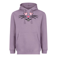 Lavender bunny face easter Heavyweight Hoodie - MaliasSmallBusiness