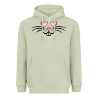 Matcha bunny face easter Heavyweight Hoodie - MaliasSmallBusiness