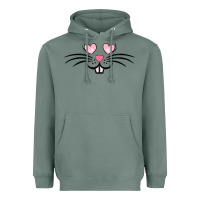 Sage bunny face easter Heavyweight Hoodie - MaliasSmallBusiness