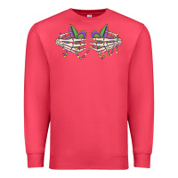 Cardinal skeleton hands mardi gras Premium Sweatshirt - MaliasSmallBusiness