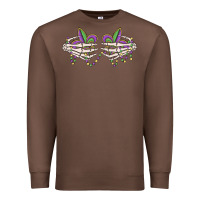 Chestnut skeleton hands mardi gras Premium Sweatshirt - MaliasSmallBusiness