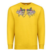 Lemon skeleton hands mardi gras Premium Sweatshirt - MaliasSmallBusiness
