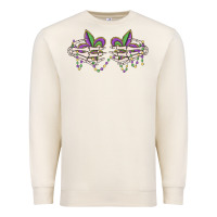 Sandshell skeleton hands mardi gras Premium Sweatshirt - MaliasSmallBusiness