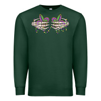 Sports Green skeleton hands mardi gras Premium Sweatshirt - MaliasSmallBusiness