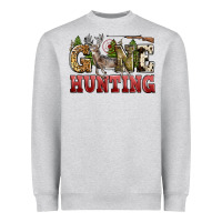 Heather Grey gone hunting Heavyweight Sweatshirt - Zillion Design Studio