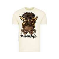 Afro Messy Bun Mom Life Vintage Tee | Teevron