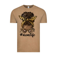 Vintage Coffee afro messy bun mom life Vintage Tee - HRA Design Shop