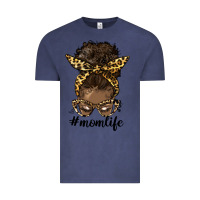 Vintage Denim afro messy bun mom life Vintage Tee - HRA Design Shop