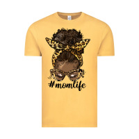 Vintage Mustard afro messy bun mom life Vintage Tee - HRA Design Shop