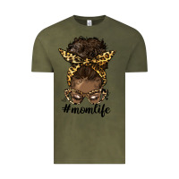 Vintage Olive afro messy bun mom life Vintage Tee - HRA Design Shop