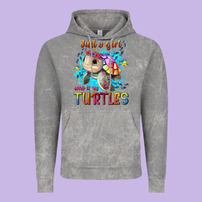 Just A Girl Who Loves Turtles Vintage Hoodie Designed By Texasbilliewilder