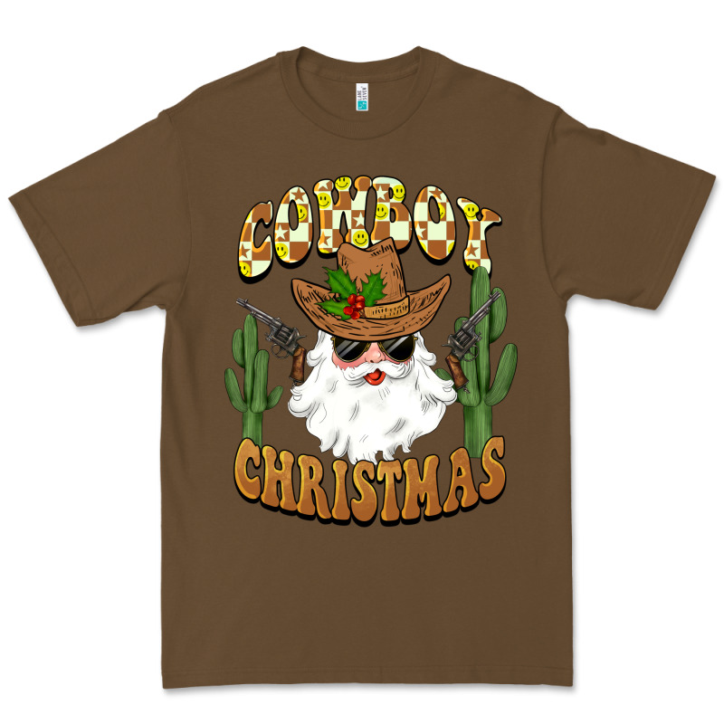 Cowboy Christmas Santa Premium Tee by BarkalooDesign | Teevron