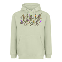 Matcha dancing skeletons mardi gras Heavyweight Hoodie - MaliasSmallBusiness