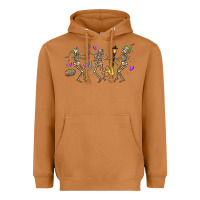 Meerkat dancing skeletons mardi gras Heavyweight Hoodie - MaliasSmallBusiness