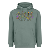 Sage dancing skeletons mardi gras Heavyweight Hoodie - MaliasSmallBusiness