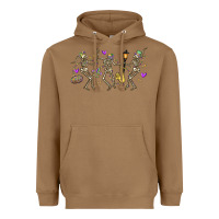 Toasted Coconut dancing skeletons mardi gras Heavyweight Hoodie - MaliasSmallBusiness