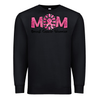 Black Breast Cancer warrior mom Premium Sweatshirt - NancyCooperArtShop