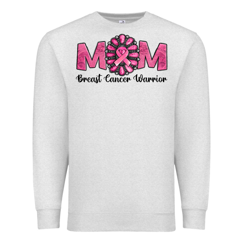 Breast Cancer Warrior Mom Premium Sweatshirt by NancyCooperArtShop | Teevron