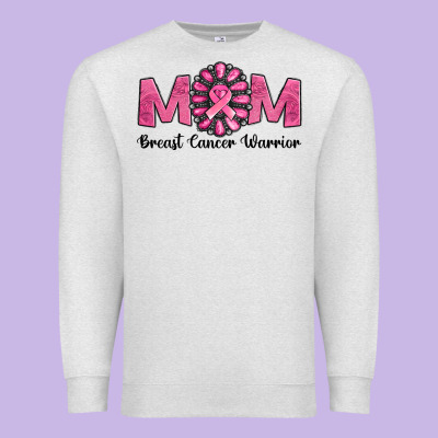 Breast Cancer Warrior Mom Premium Sweatshirt Designed By Nancycooperartshop
