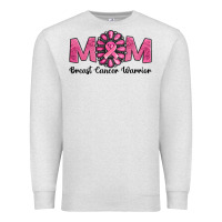Oatmeal Heather Breast Cancer warrior mom Premium Sweatshirt - NancyCooperArtShop