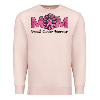 Pale Pink Breast Cancer warrior mom Premium Sweatshirt - NancyCooperArtShop