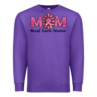 Purple Breast Cancer warrior mom Premium Sweatshirt - NancyCooperArtShop
