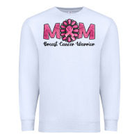 White Breast Cancer warrior mom Premium Sweatshirt - NancyCooperArtShop