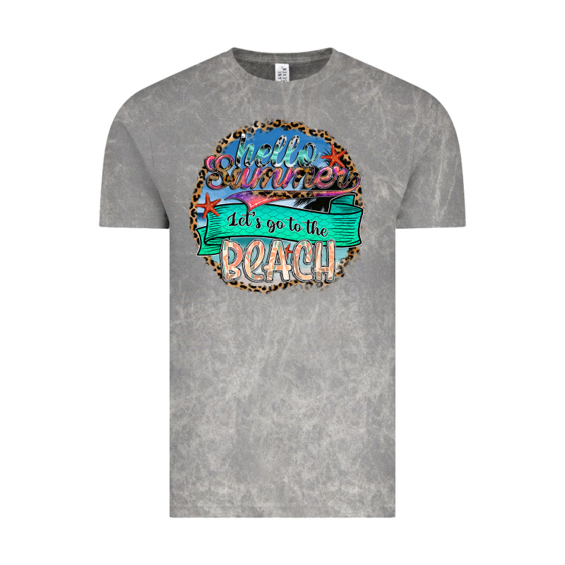 Hello Summer Let's Go To The Beach Vintage Tee by SublimationCraftShop | Teevron