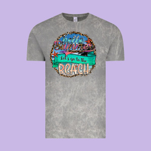 Hello Summer Let's Go To The Beach Vintage Tee Designed By Sublimationcraftshop