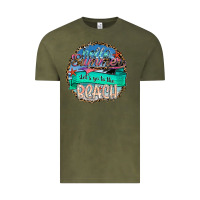 Vintage Olive Hello Summer Let's Go To The Beach Vintage Tee - SublimationCraftShop
