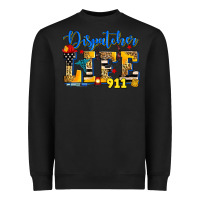 Black dispatcher life Heavyweight Sweatshirt - Zillion Design Studio