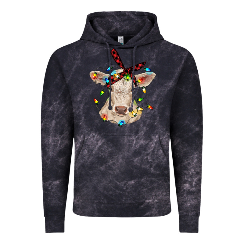 Charolais Calf With Christmas Lights Baby Cow Vintage Hoodie by RanaPortraitStore | Teevron