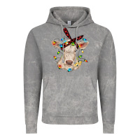 Cloud Rock charolais calf with christmas lights baby cow Vintage Hoodie - RanaPortraitStore
