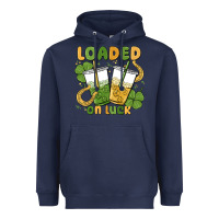 Navy loaded on luck Heavyweight Hoodie - MaliasSmallBusiness