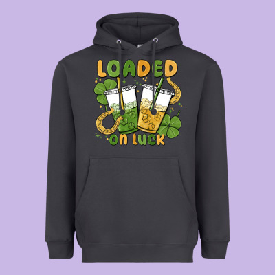 Loaded On Luck Heavyweight Hoodie Designed By Maliassmallbusiness