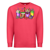 Cardinal mardi gras coffee cups Premium Sweatshirt - MaliasSmallBusiness