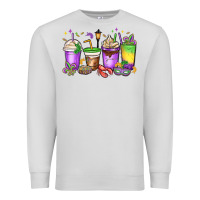 Dove Grey mardi gras coffee cups Premium Sweatshirt - MaliasSmallBusiness