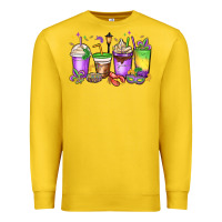 Lemon mardi gras coffee cups Premium Sweatshirt - MaliasSmallBusiness