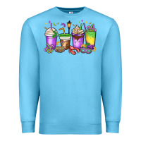 Ocean Blue mardi gras coffee cups Premium Sweatshirt - MaliasSmallBusiness