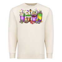 Sandshell mardi gras coffee cups Premium Sweatshirt - MaliasSmallBusiness